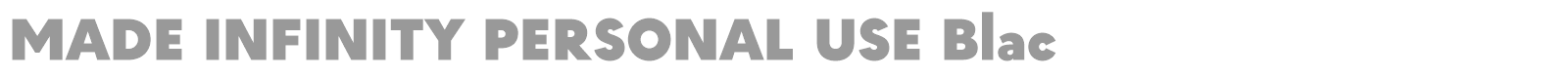 Made Infinity font preview